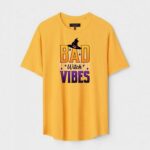 Yellow Unisex Cotton Regular Fit Printed Round Neck T-Shirt