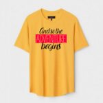 Yellow Unisex Cotton Regular Fit Printed Round Neck T-Shirt