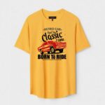 Yellow Unisex Cotton Regular Fit Printed Round Neck T-Shirt