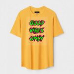 Yellow Unisex Cotton Regular Fit Printed Round Neck T-Shirt