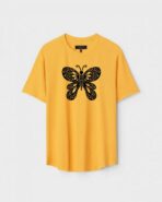 Yellow Unisex Polyster Regular Fit Printed Round Neck T-Shirt
