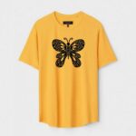 Yellow Unisex Polyster Regular Fit Printed Round Neck T-Shirt