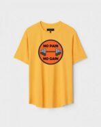 Yellow Unisex Polyster Regular Fit Printed Round Neck T-Shirt