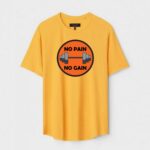 Yellow Unisex Polyster Regular Fit Printed Round Neck T-Shirt
