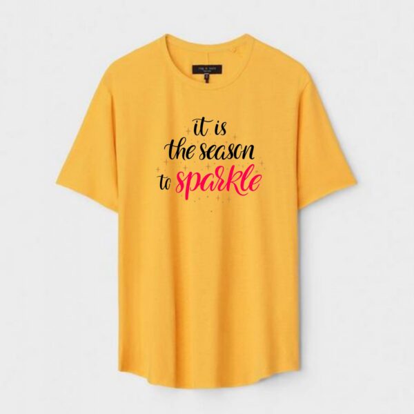 Yellow Unisex Cotton Regular Fit Printed Round Neck T-Shirt