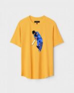 Yellow Unisex Polyster Regular Fit Printed Round Neck T-Shirt