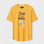 Yellow Unisex Polyster Regular Fit Printed Round Neck T-Shirt