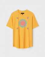 Yellow Unisex Polyster Regular Fit Printed Round Neck T-Shirt