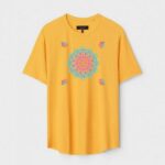 Yellow Unisex Polyster Regular Fit Printed Round Neck T-Shirt