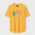 Yellow Unisex Polyster Regular Fit Printed Round Neck T-Shirt