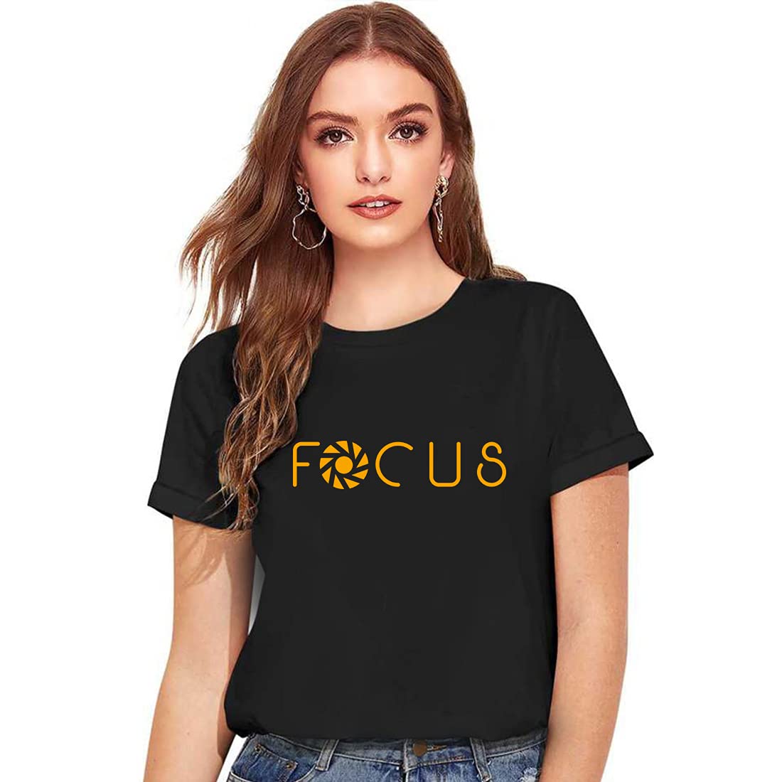 img-26-1.jpg Cotton Regular Fit Printed Round Neck T-Shirt For Women - Image 1