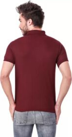 One-H Men's Polo Neck Short Sleeve Casual Tshirt Combo of Dark Blue, Red, Maroon colors (Pack of 3) - Image 2