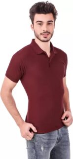 One-H Men's Polo Neck Short Sleeve Casual Tshirt Combo of Dark Blue, Red, Maroon colors (Pack of 3) - Image 3