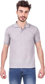 One-H Men's Polo Neck Short Sleeve Casual Tshirt Combo of Red, Maroon, Grey colors (Pack of 3) - Image 4