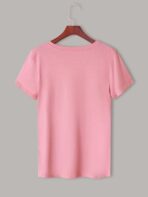 Pink Unisex Cotton Premium Quality Designer Printed T-Shirt - Image 2