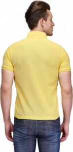 One-H Men's Polo Neck Short Sleeve Casual Tshirt Yellow color (Pack of 1) - Image 2