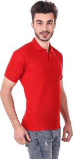 One-H Men's Polo Neck Short Sleeve Casual Tshirt Combo of Red, Maroon, Yellow colors (Pack of 3) - Image 3