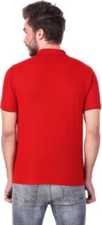 One-H Men's Polo Neck Short Sleeve Casual Tshirt Combo of Red, Maroon, Yellow colors (Pack of 3) - Image 2