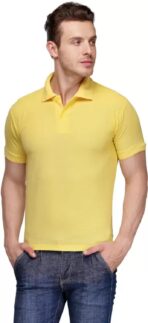 One-H Men's Polo Neck Short Sleeve Casual Tshirt Combo of Maroon, Orange, Yellow colors (Pack of 3) - Image 4